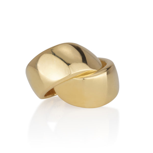 Infinity ring yellow gold