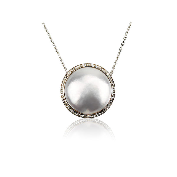 Moby pearl and diamond necklace