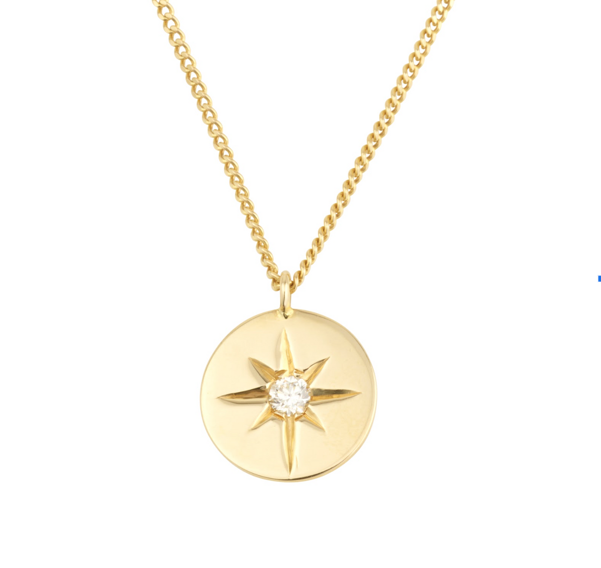 Star of Grace – Diamond Signet Round Pendant – Orly Ravitz jewelry