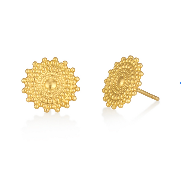 22k Etruscan Round Studs