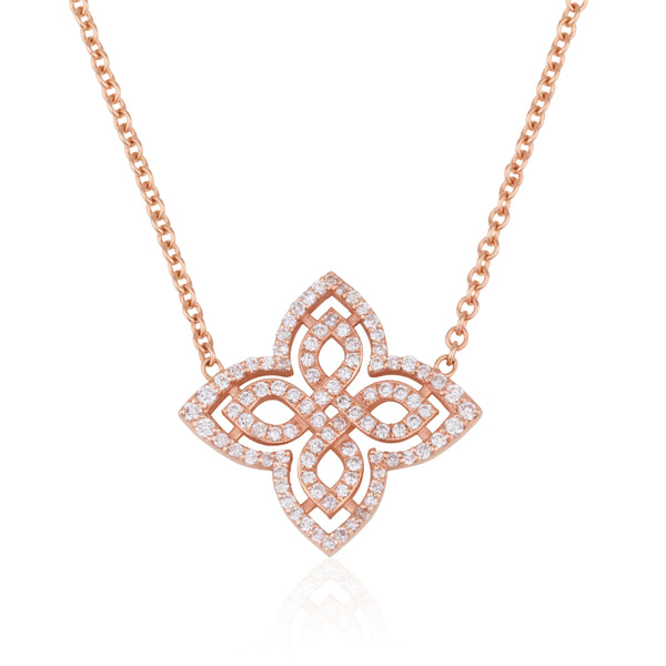 Infinity flower necklace
