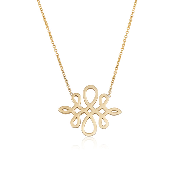 Infinity love | Yellow gold necklace