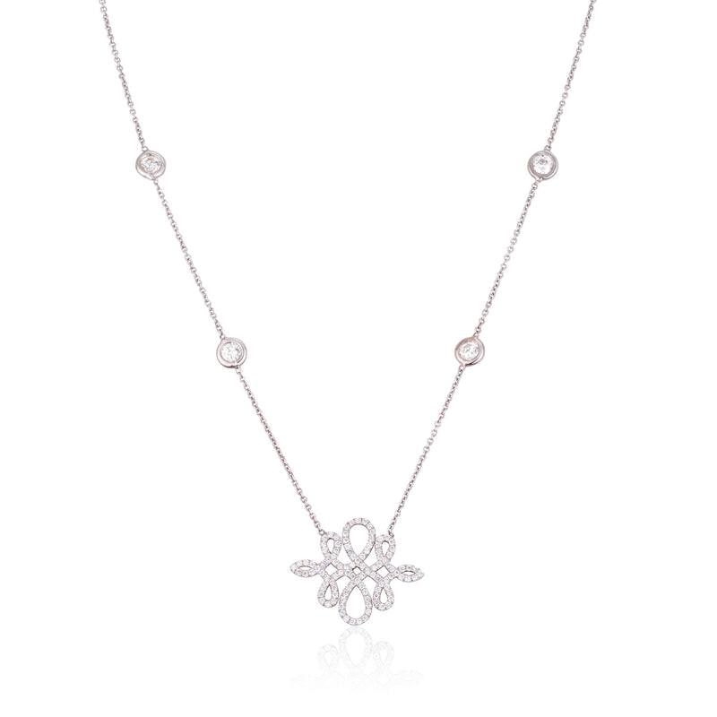 Diamonds necklace with Infinity pendant