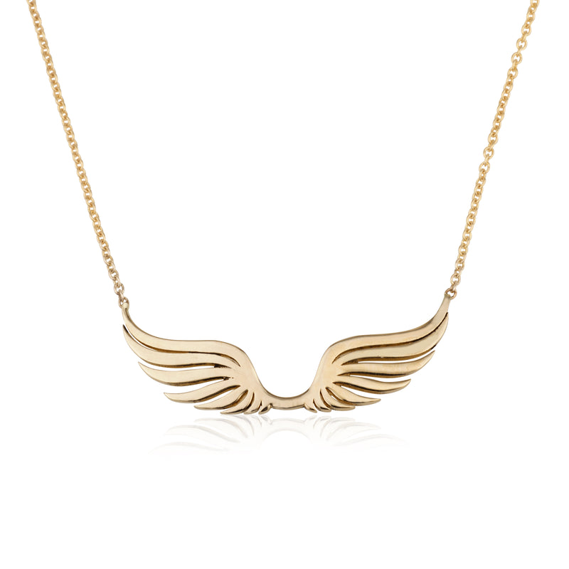 Wings of love gold necklace