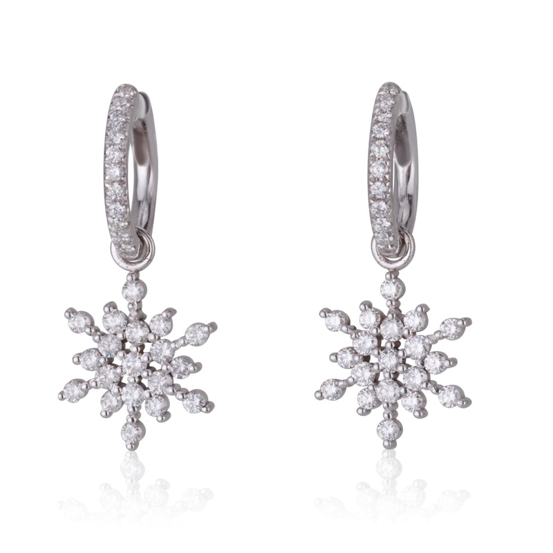 Dangling snowflakes earrings
