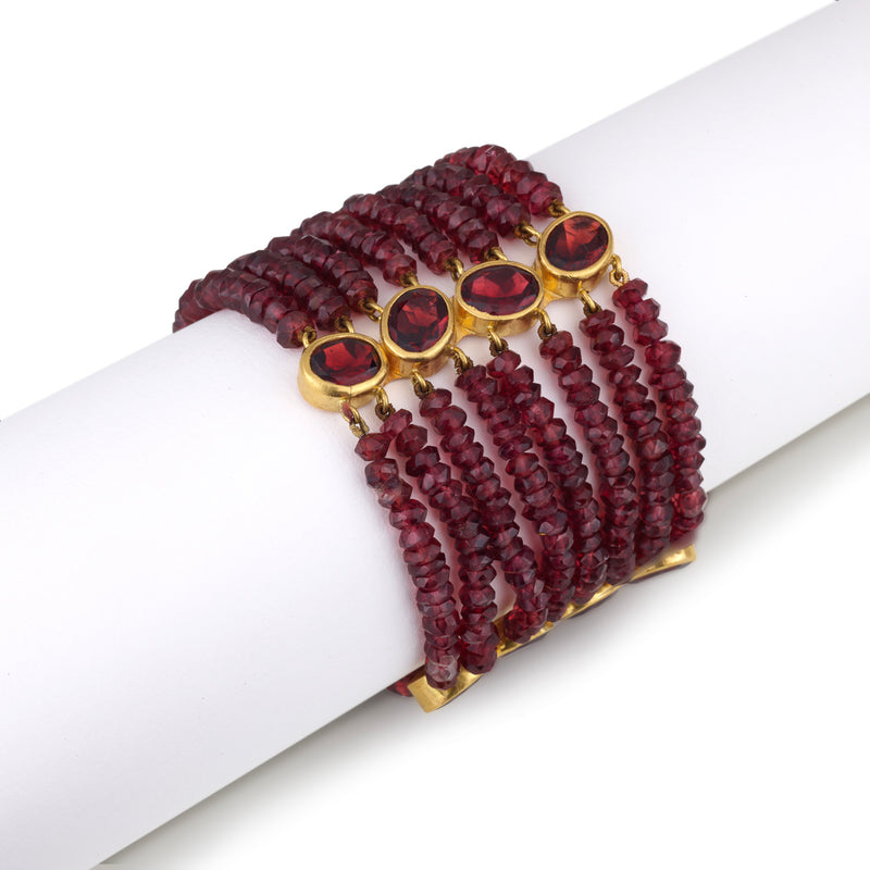 22 karat garnet masterpiece bracelet