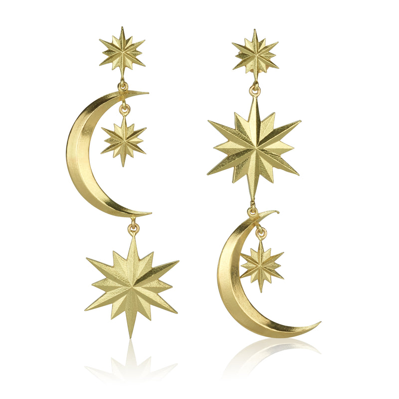 Moon and Stars earrings