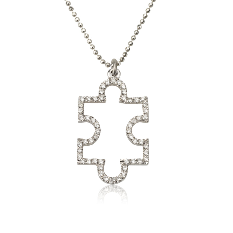 A diamond puzzle necklace