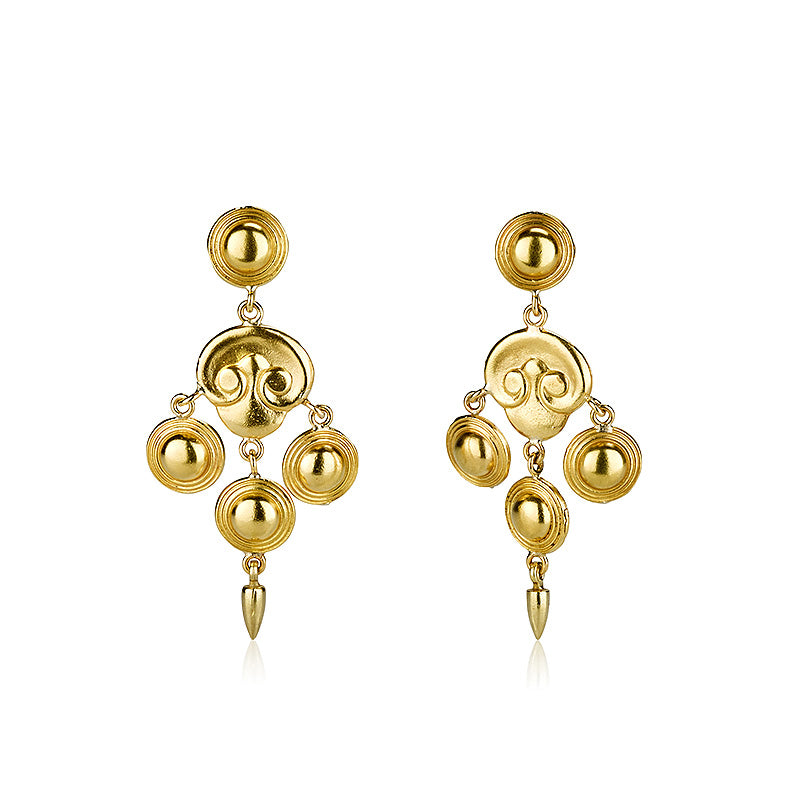 Old World style chandelier earrings