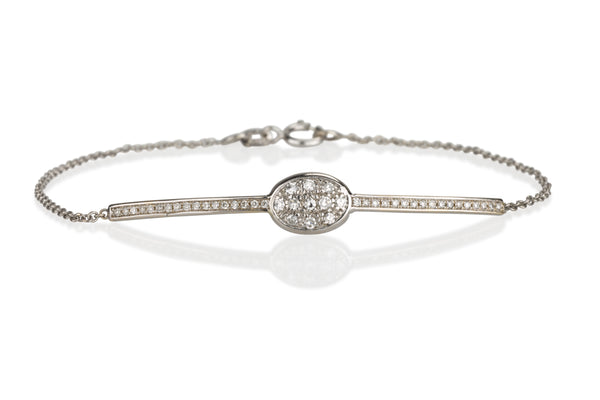 Eclectic diamond bar bracelet