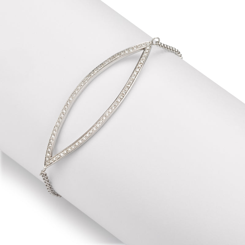 Marquise diamonds bar bracelet