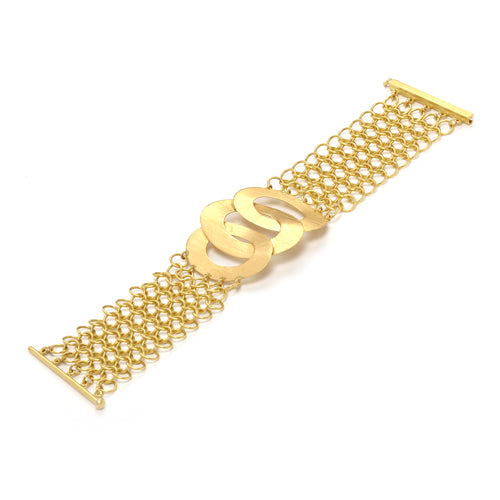 Woven 18k chainmail bracelet