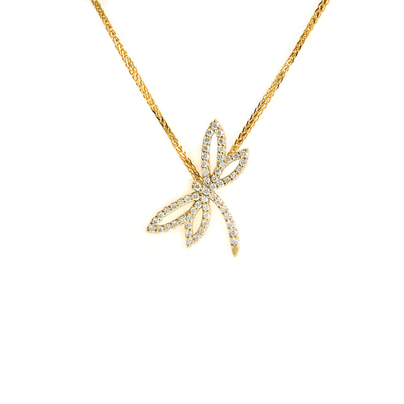 Dragonfly diamond pendant