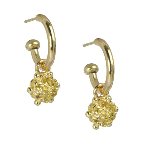 Free style gold hoop earrings