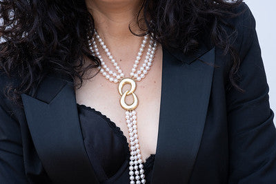 Charleston long pearls necklace